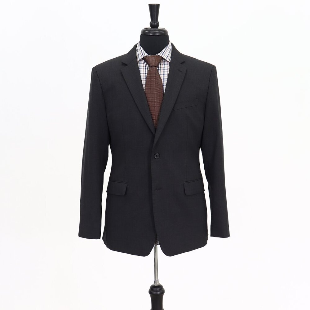 Banana Republic 42R Gray Solid 2-Button Sport Coat Blazer Jacket G412 - Picture 1 of 11